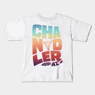 Chandler Rainbow Type Kids T-Shirt